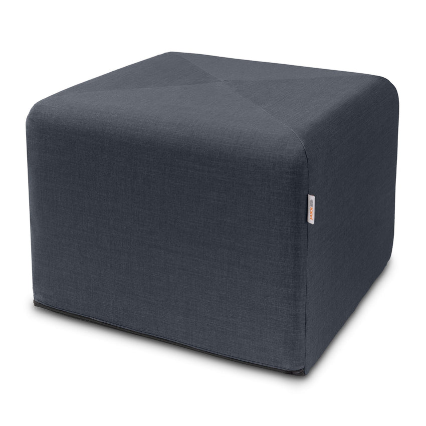 Jaxx Monroe Square Foam Ottoman with Stain Resistant Performance Fabric, Large (24 x 24 x 18) (19771) - SchoolOutlet