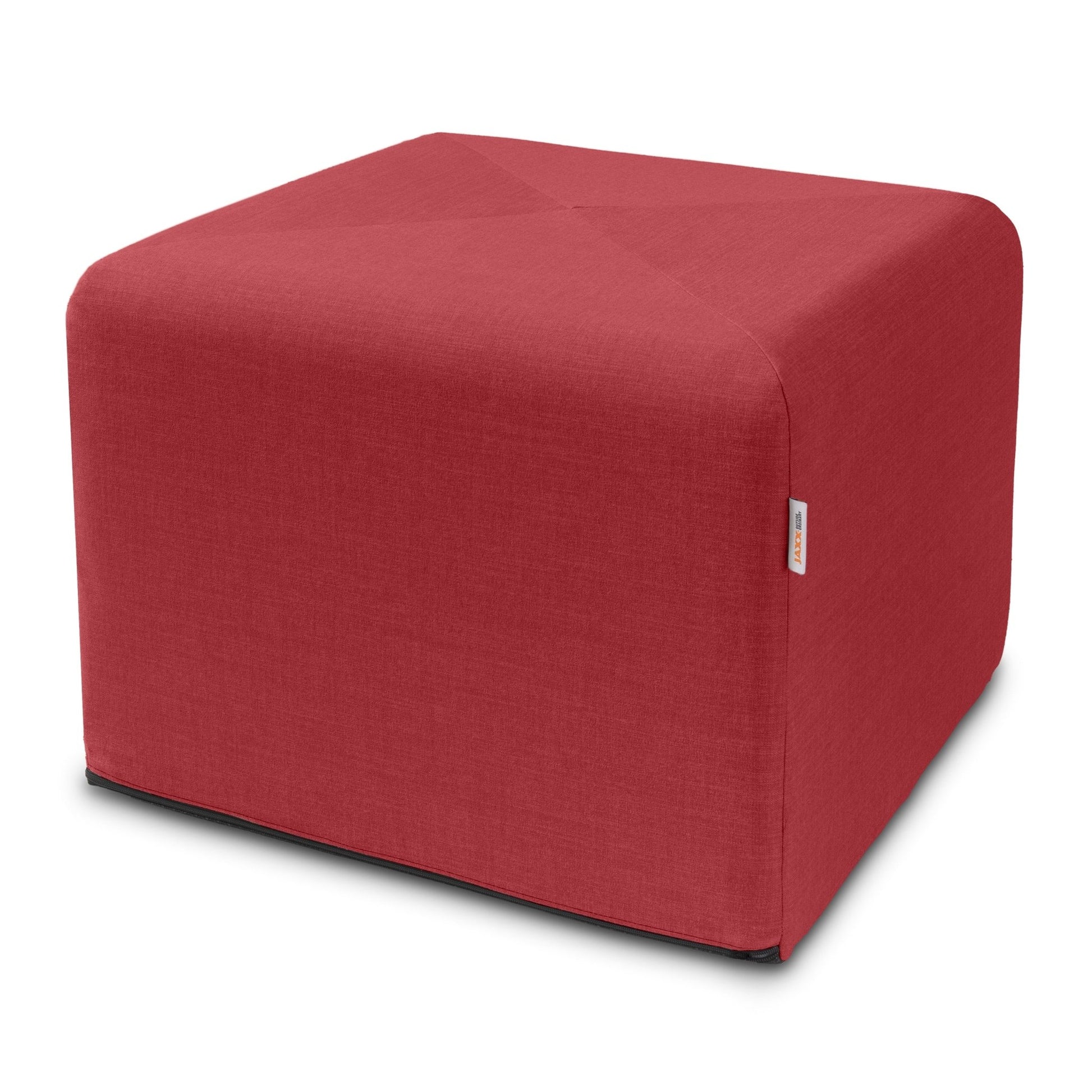 Jaxx Monroe Square Foam Ottoman with Stain Resistant Performance Fabric, Large (24 x 24 x 18) (19771) - SchoolOutlet