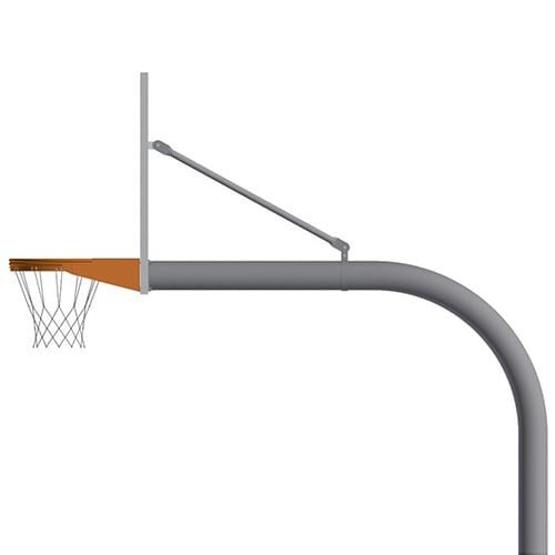 Jaypro Basketball System - Gooseneck (5 - 9/16" Pole with 6 ft. Offset) - 72" Acrylic Backboard (656 - AC - XX) - SchoolOutlet