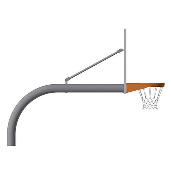 Jaypro Basketball System - Gooseneck (4 - 1/2" Pole with 4 ft. Offset) - 72" Perforated Aluminum Board (996 - ALP - XX) - SchoolOutlet