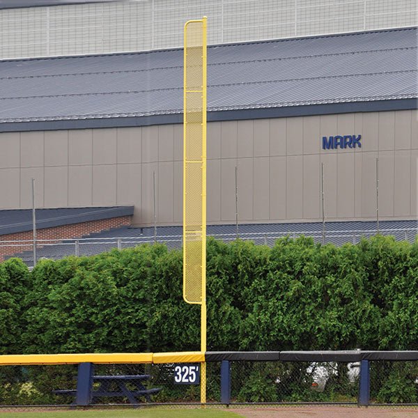 Jaypro Sports Foul Poles - Professional - 20 ft. - Baseball - Yellow - Set of 2 - Semi Permanent (BBFP - 20) - SchoolOutlet