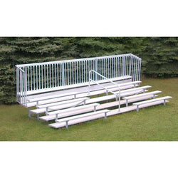 Jaypro Sports Bleacher - 10 Row - Double Foot Plank with Guard Rail & Aisle - 21' L ( BLCH-1021ASGR)