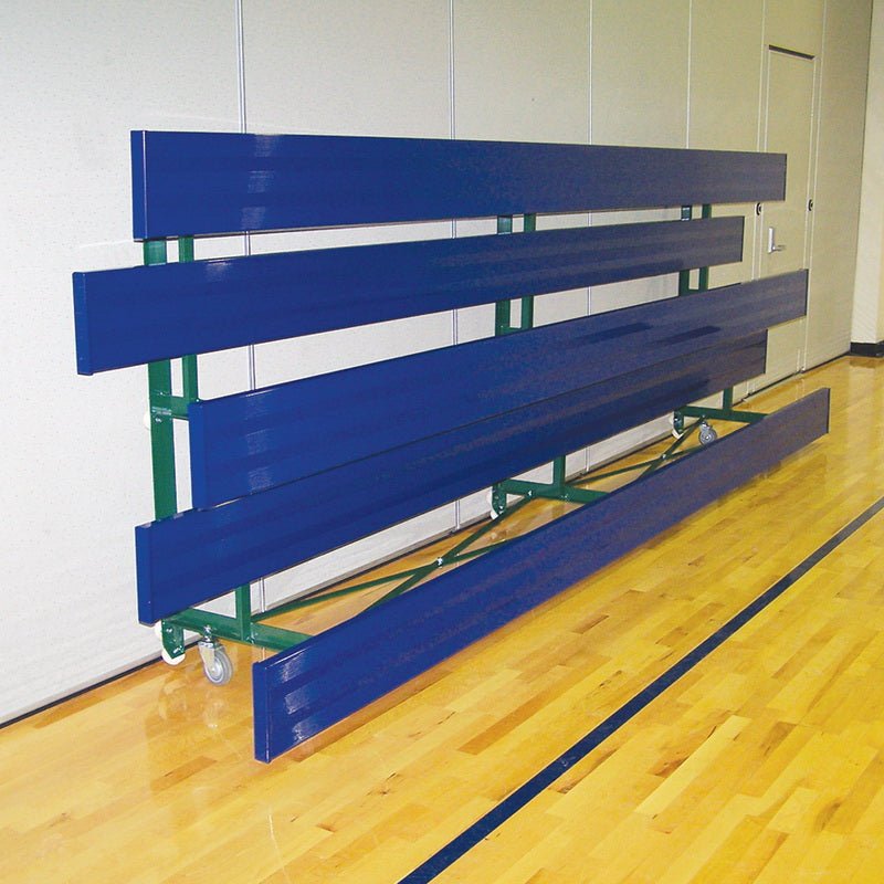 Jaypro Sports Bleacher - 2 Row - Tip & Roll, Single Foot Plank - 7.5' L ( BLCH - 275TRG) - SchoolOutlet