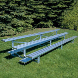 Jaypro Sports Bleacher - 3 Row - Single Foot Plank, Aluminum & Steel Bleachers - 15' L (BLCH-3)