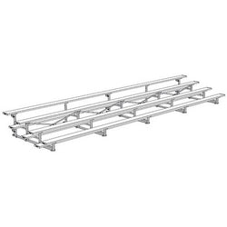 Jaypro Sports Bleacher - 4 Row - Tip & Roll, Single Foot Plank - 27' L (BLCH-427TRG)