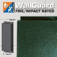 Jaypro Sports Wall Padding - WallGuard Fire/Impact Rated - 2' x 6', 1" Lip Top & Bottom (JWP - AI - 26) - SchoolOutlet