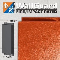 Jaypro Sports Wall Padding - WallGuard Fire/Impact Rated - 2' x 6', 1" Lip Top & Bottom (JWP - AI - 26) - SchoolOutlet