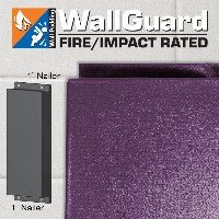 Jaypro Sports Wall Padding - WallGuard Fire/Impact Rated - 2' x 6', 1" Lip Top & Bottom (JWP - AI - 26) - SchoolOutlet