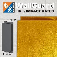 Jaypro Sports Wall Padding - WallGuard Fire/Impact Rated - 2' x 6', 1" Lip Top & Bottom (JWP - AI - 26) - SchoolOutlet