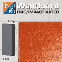 Jaypro Sports Wall Padding - WallGuard Fire/Impact Rated - 2' x 6', Z - Clip Top & Bottom (JWP - AI - 26ZZ) - SchoolOutlet