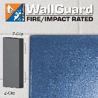 Jaypro Sports Wall Padding - WallGuard Fire/Impact Rated - 2' x 6', Z - Clip Top & Bottom (JWP - AI - 26ZZ) - SchoolOutlet