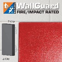 Jaypro Sports Wall Padding - WallGuard Fire/Impact Rated - 2' x 6', Z - Clip Top & Bottom (JWP - AI - 26ZZ) - SchoolOutlet