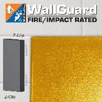 Jaypro Sports Wall Padding - WallGuard Fire/Impact Rated - 2' x 6', Z - Clip Top & Bottom (JWP - AI - 26ZZ) - SchoolOutlet