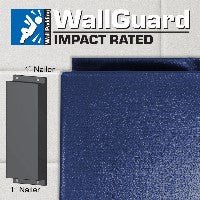 Jaypro Sports Wall Padding - WallGuard Impact Rated - 2' x 6', 1" Lip Top & Bottom (JWP - I - 26) - SchoolOutlet