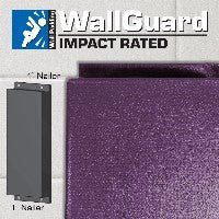 Jaypro Sports Wall Padding - WallGuard Impact Rated - 2' x 6', 1" Lip Top & Bottom (JWP - I - 26) - SchoolOutlet