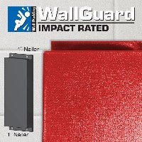 Jaypro Sports Wall Padding - WallGuard Impact Rated - 2' x 6', 1" Lip Top & Bottom (JWP - I - 26) - SchoolOutlet