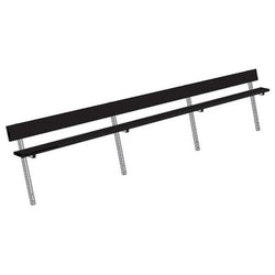 Jaypro Sports Outdoor Player Benches - Player Bench with Seat Back - In Ground - Powder Coated - 21'  (PB-10PIPC)