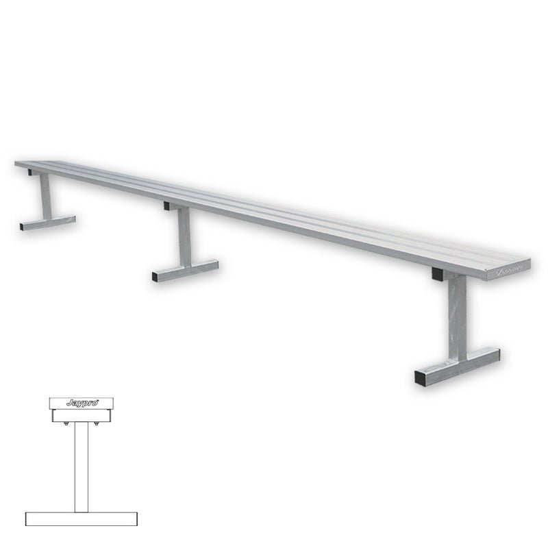 Jaypro Sports Outdoor Player Benches - Portable - Aluminum Team Bench - 15' (PB - 15) - SchoolOutlet