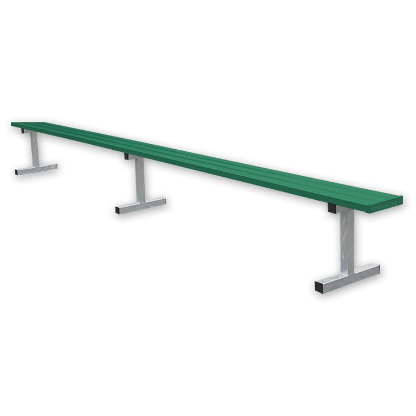 Jaypro Sports Outdoor Player Benches - Portable - Aluminum Team Bench - 15', Powder Coated (PB - 15PC) - SchoolOutlet