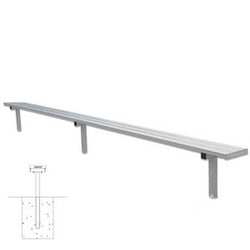 Jaypro Sports Outdoor Player Benches - In Ground - Aluminum Team Bench - 15' (PB-15PI)