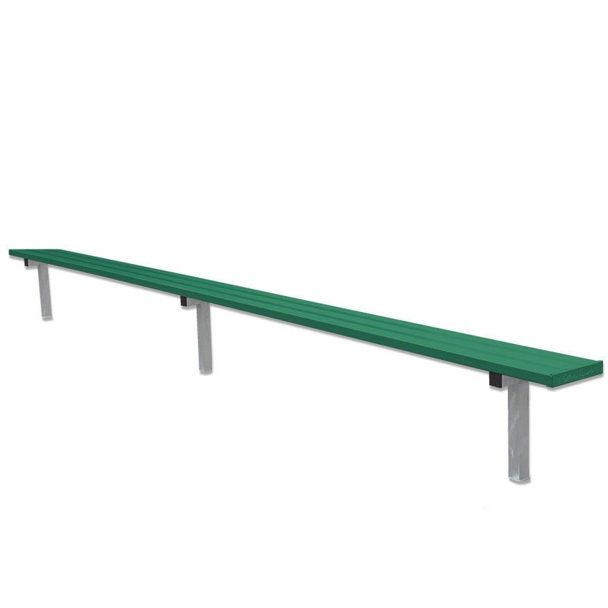 Jaypro Sports Outdoor Player Benches - In Ground - Aluminum Team Bench - 15', Powder Coated (PB - 15PIPC) - SchoolOutlet