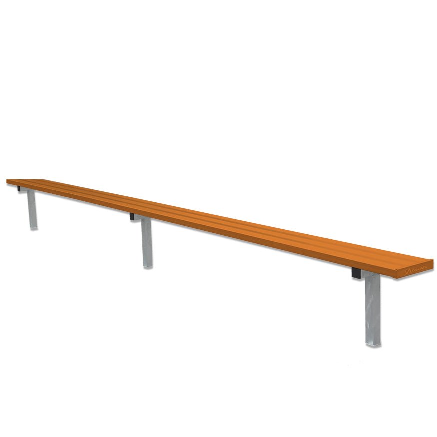 Jaypro Sports Outdoor Player Benches - In Ground - Aluminum Team Bench - 15', Powder Coated (PB - 15PIPC) - SchoolOutlet