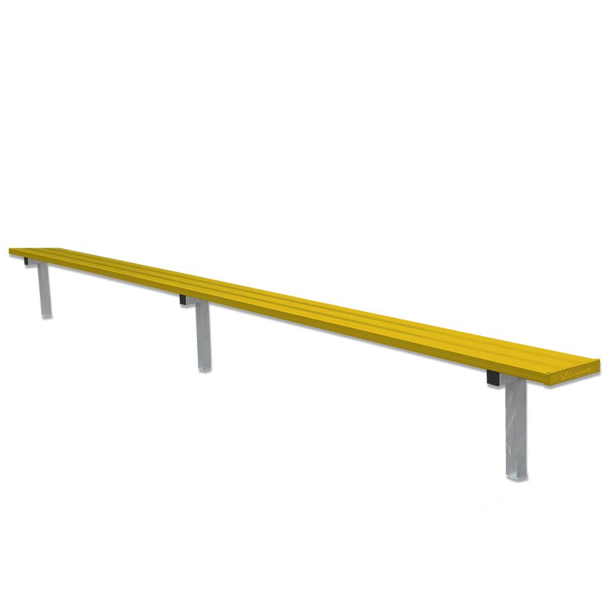 Jaypro Sports Outdoor Player Benches - In Ground - Aluminum Team Bench - 15', Powder Coated (PB - 15PIPC) - SchoolOutlet