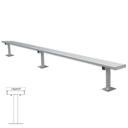 Jaypro Sports Outdoor Player Benches - Surface Mount - Aluminum Team Bench - 15'  (PB-15SM)