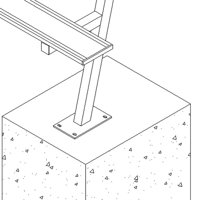 Jaypro Sports Outdoor Player Benches - Surface Mount - Aluminum Team Bench - 15' (PB - 15SM) - SchoolOutlet