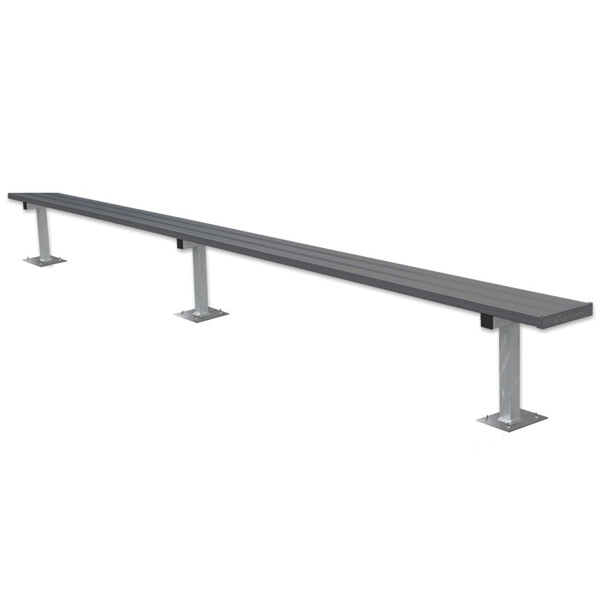 Jaypro Sports Outdoor Player Benches - Surface Mount - Aluminum Team Bench - 15', Powder Coated (PB - 15SMPC) - SchoolOutlet