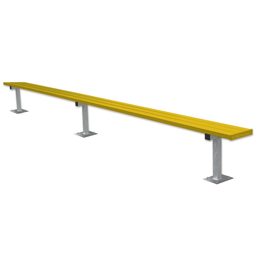 Jaypro Sports Outdoor Player Benches - Surface Mount - Aluminum Team Bench - 15', Powder Coated (PB - 15SMPC) - SchoolOutlet