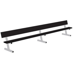 Jaypro Sports Outdoor Player Benches - Portable - Aluminum Team Bench with Seat Back - 15', Powder Coated (PB-20PC)