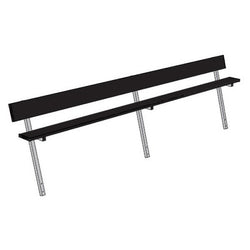 Jaypro Sports Outdoor Player Benches - In Ground - Aluminum Team Bench with Seat Back - 15', Powder Coated (PB-20PIPC)