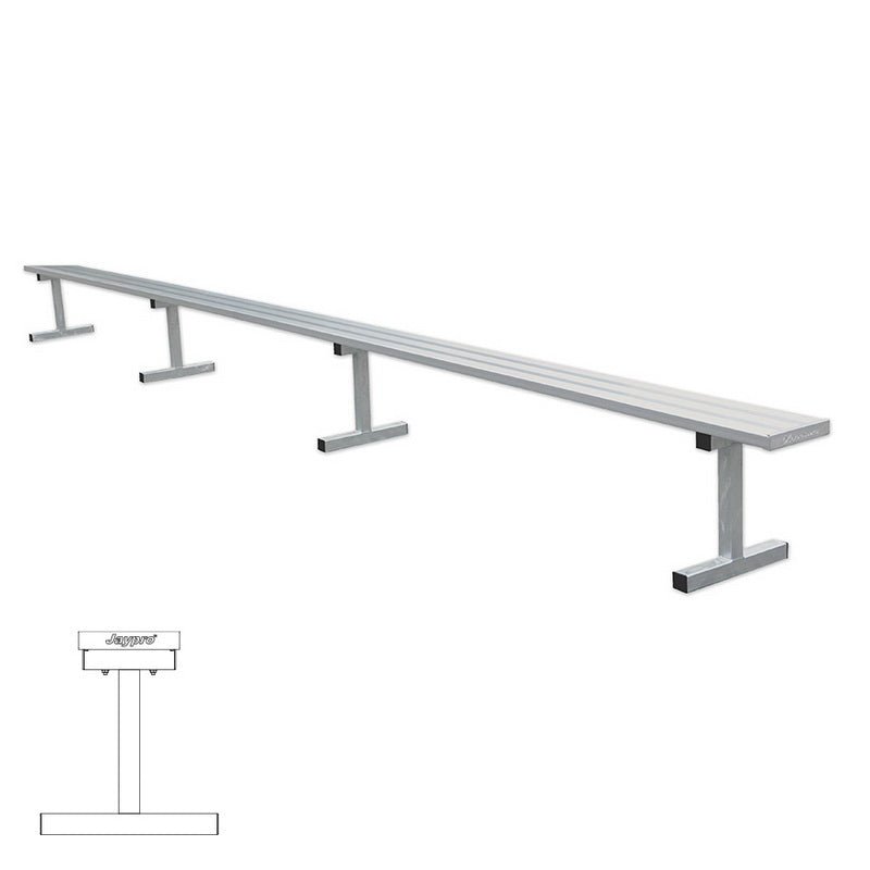 Jaypro Sports Outdoor Player Benches - Portable - Aluminum Team Bench - 21' (PB - 5) - SchoolOutlet