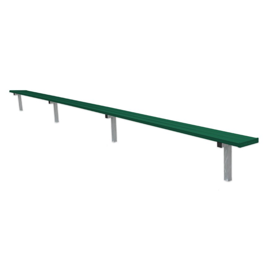 Jaypro Sports Outdoor Player Benches - In Ground - Aluminum Team Bench - 21', Powder Coated (PB - 5PIPC) - SchoolOutlet