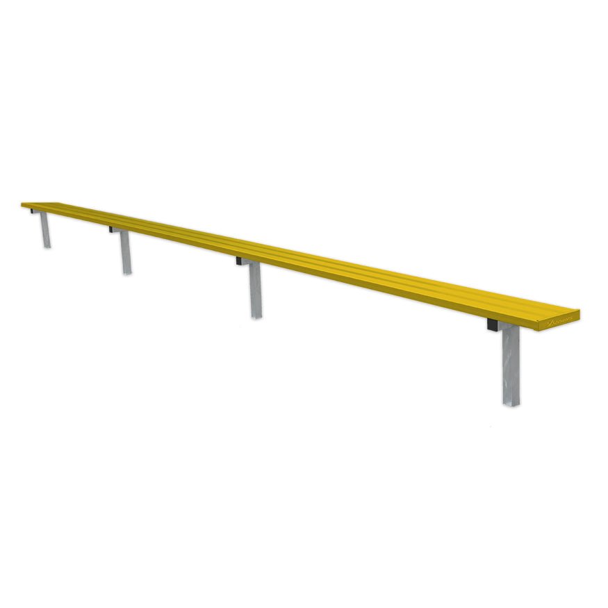 Jaypro Sports Outdoor Player Benches - In Ground - Aluminum Team Bench - 21', Powder Coated (PB - 5PIPC) - SchoolOutlet