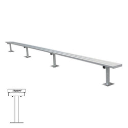 Jaypro Sports Outdoor Player Benches - Surface Mount- Aluminum Team Bench - 21' (PB-5SM)