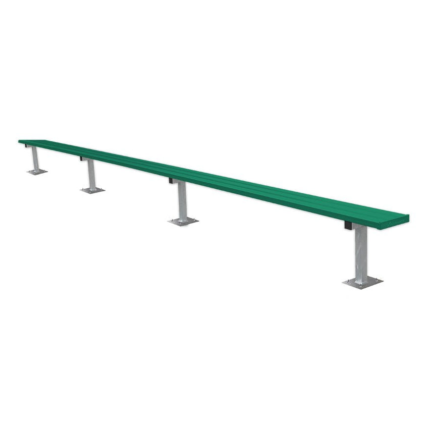 Jaypro Sports Outdoor Player Benches - Surface Mount - Aluminum Team Bench - 21', Powder Coated (PB - 5SMPC) - SchoolOutlet