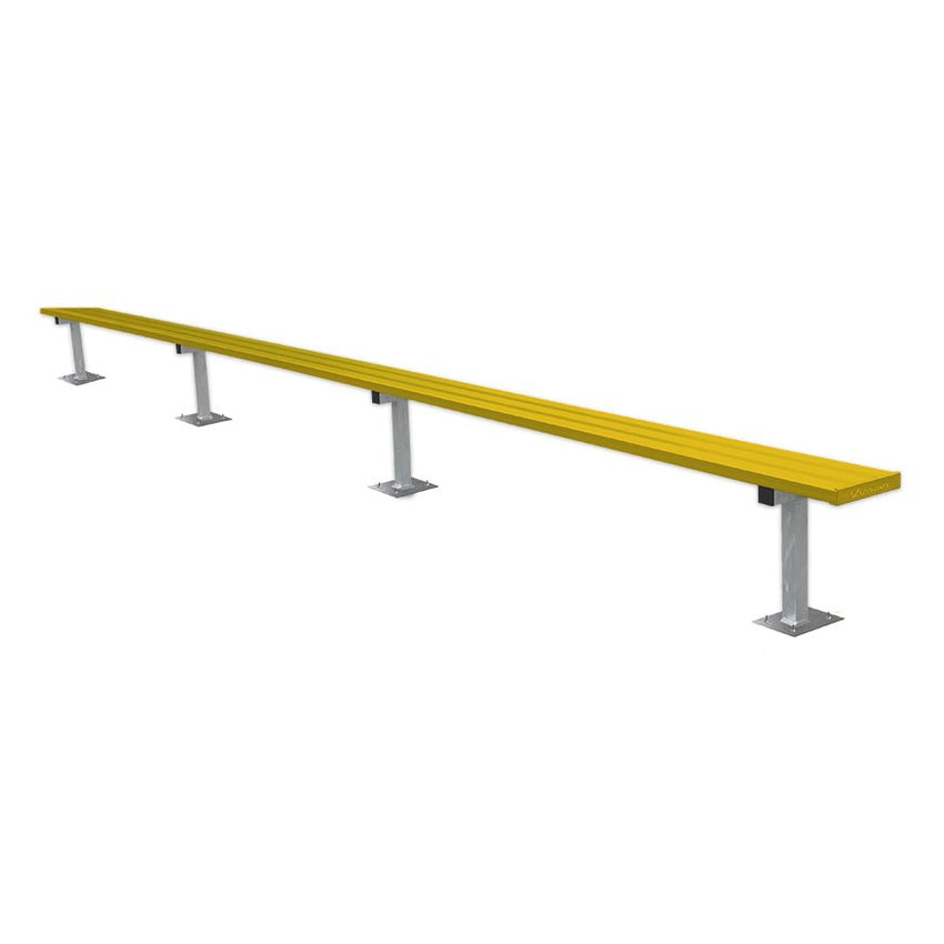 Jaypro Sports Outdoor Player Benches - Surface Mount - Aluminum Team Bench - 21', Powder Coated (PB - 5SMPC) - SchoolOutlet