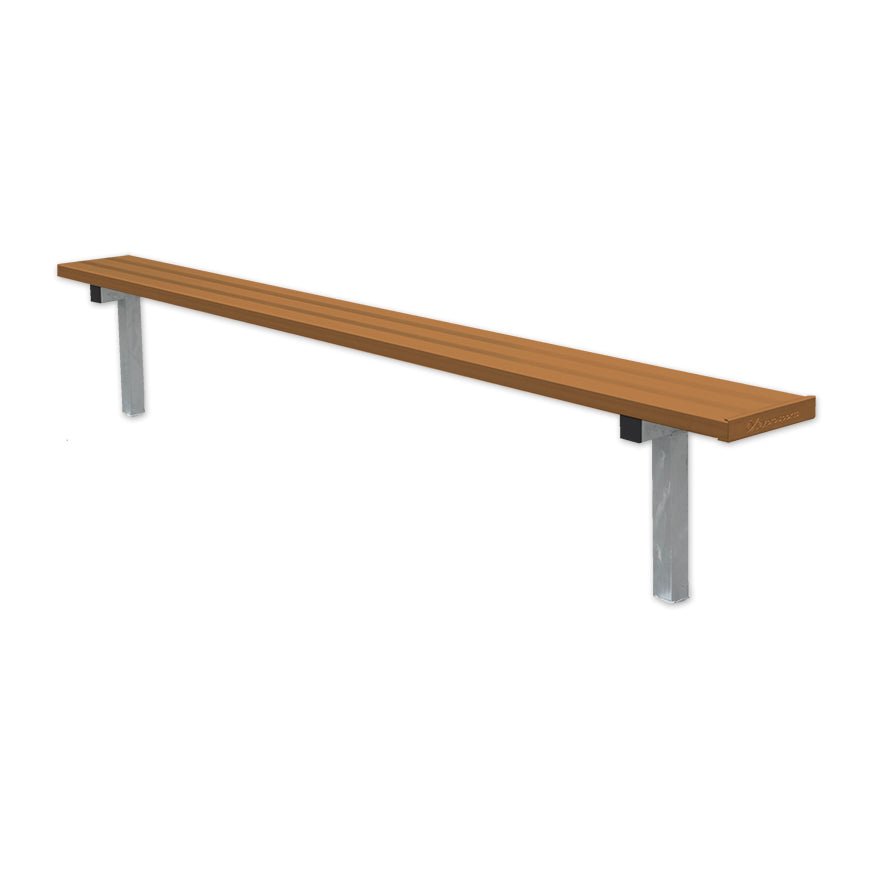 Jaypro Sports Outdoor Player Benches - In Ground - Aluminum Team Bench - 7.5', Powder Coated (PB - 75PIPC) - SchoolOutlet