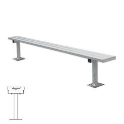 Jaypro Sports Outdoor Player Benches - Surface Mount- Aluminum Team Bench - 7.5' (PB-75SM)