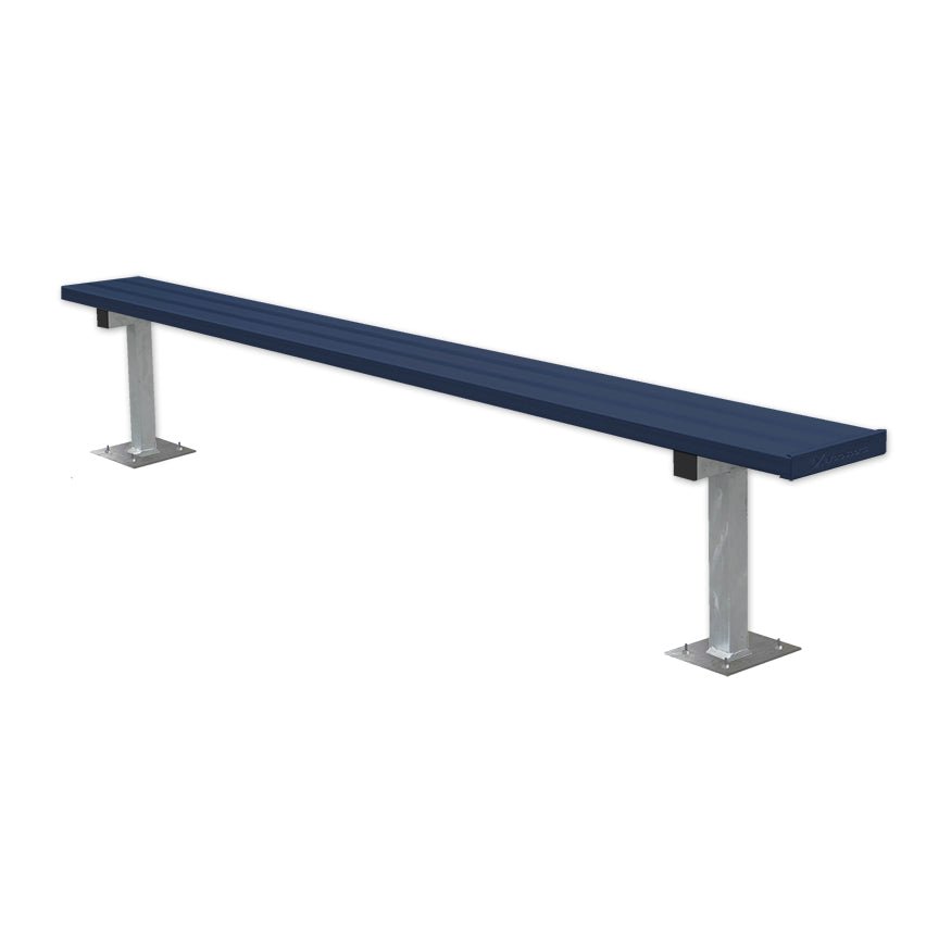 Jaypro Sports Outdoor Player Benches - Surface Mount - Aluminum Team Bench - 7.5', Powder Coated (PB - 75SMPC) - SchoolOutlet