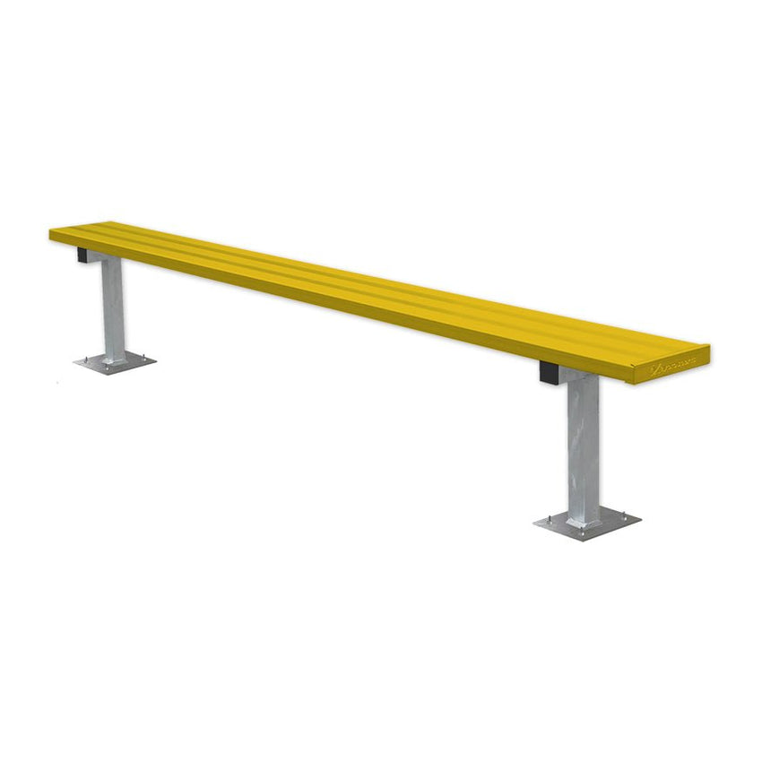 Jaypro Sports Outdoor Player Benches - Surface Mount - Aluminum Team Bench - 7.5', Powder Coated (PB - 75SMPC) - SchoolOutlet