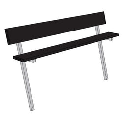 Jaypro Sports Outdoor Player Benches - In Ground - Aluminum Team Bench with Seat Back- 7.5', Powder Coated (PB-80PIPC)