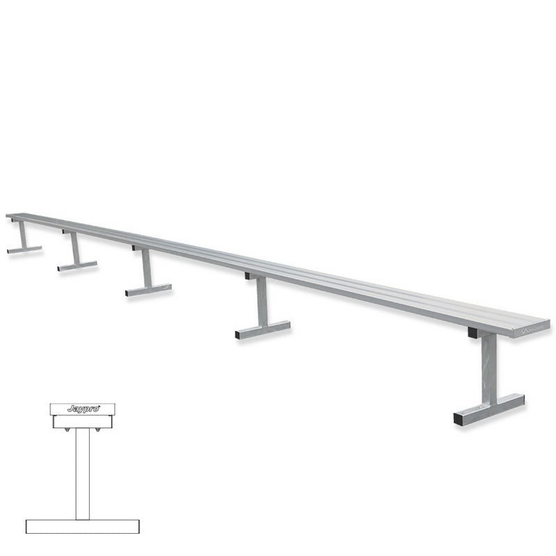 Jaypro Sports Outdoor Player Benches - Portable - Aluminum Team Bench - 27' (PB - 95) - SchoolOutlet