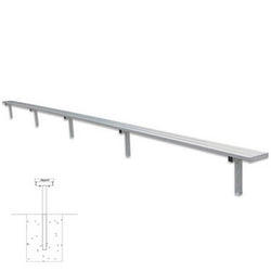 Jaypro Sports Outdoor Player Benches - In Ground - Aluminum Team Bench - 27' (PB-95PI)