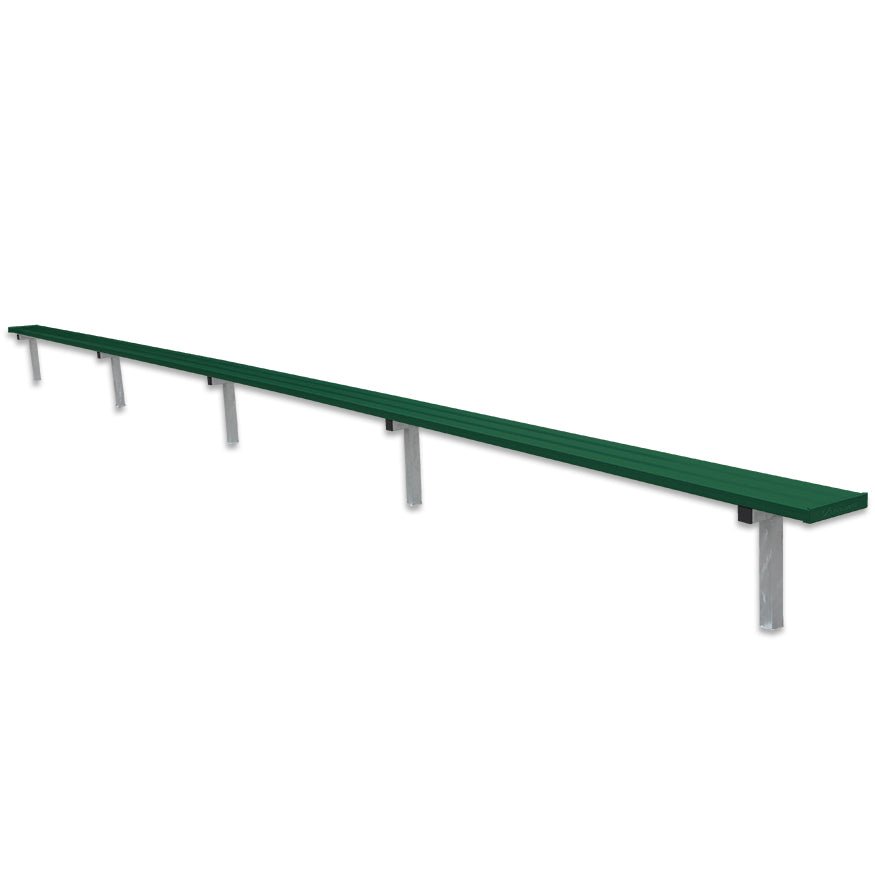 Jaypro Sports Outdoor Player Benches - In Ground - Aluminum Team Bench - 27', Powder Coated (PB - 90PIPC) - SchoolOutlet