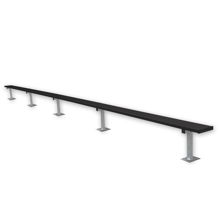 Jaypro Sports Outdoor Player Benches - Surface Mount - Aluminum Team Bench - 27', Powder Coated (PB - 95SMPC) - SchoolOutlet