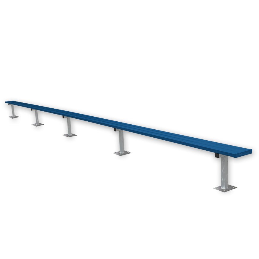 Jaypro Sports Outdoor Player Benches - Surface Mount - Aluminum Team Bench - 27', Powder Coated (PB - 95SMPC) - SchoolOutlet