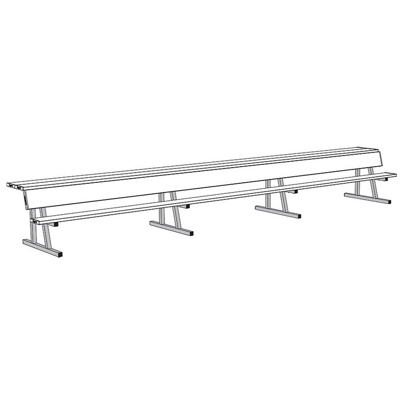 Jaypro Sports Outdoor Player Benches - Portable - Player Bench with Seat Back and Shelf - 21' (PBS - 10) - SchoolOutlet